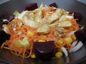 Salade composée au Poulet Tandoori